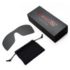 SmartVLT Men's Stealth Black Replacement Lenses for Oakley Batwolf OO9101