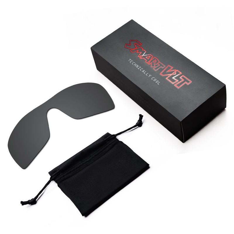 SmartVLT Men's Stealth Black Replacement Lenses for Oakley Batwolf OO9101