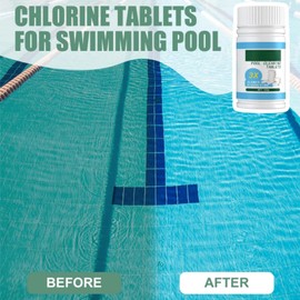 100PCS Chlorine Tablets For Swimming Pool,Chlorine Tablets For Hot Tub,Paddling Pool Cleaning T-ablets,Swimming Pool T-ablets,Prevent Water From Turning Green,Fast Deodorisation,Enjoy A Fresh Shower