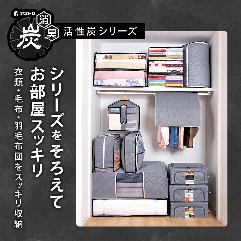 Astro 171-63 Hanging Closet Storage Case, Accessory Storage, Activated Charcoal,
