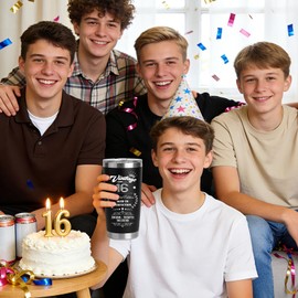 Joybble Gifts for Teenage Boys, Boys 16th Birthday Gifts, Unusual Gift Ideas for Him, 20oz Stainless Steel Travel Tumbler Gift Set for Men, Cool 6 in 1 Multitool Pen Gadgets Presents for Son