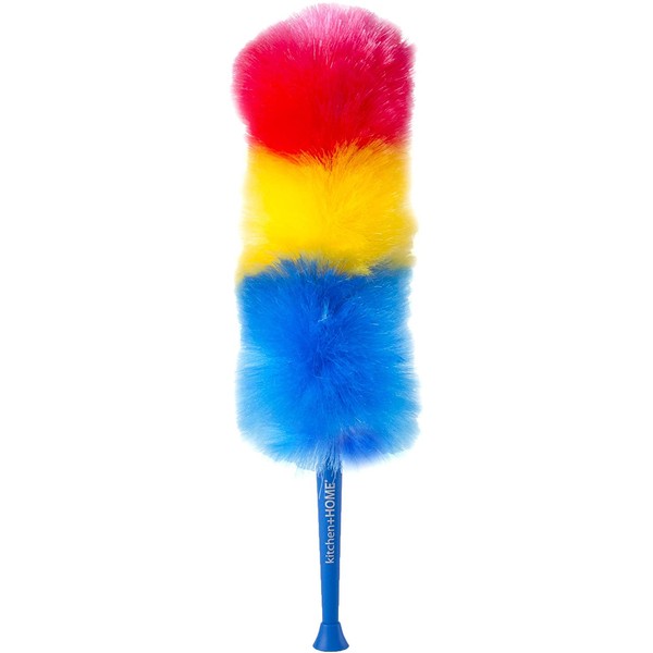 Kitchen + Home 23” inch Rainbow Static Duster - Electrostatic Feather Duster Attracts dust Like a Magnet!