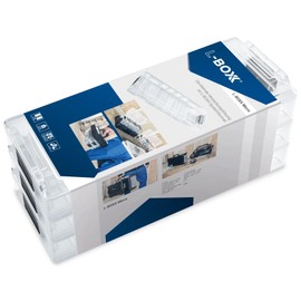 L-BOXX Micro - Transparent, Stackable Small Parts Box - Sorting Box with Flexible Dividers 259 x 106 x 42 mm - Compatible with L-BOXX mini, L-BOXX System, XL-BOXX and ProClick - 1 kg Capacity