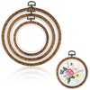 Thinp 3 Pcs Embroidery Hoop Frame,3 Size Imitated Wood Display