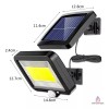 Importeek Lampara Solar Reflector Luz Led Jardin Exterior Pared Sensor