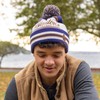 Blanton's Custom Knit Beanie with Pom Blue