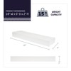 HIGH & MIGHTY 515651 Modern 18" Floating Shelf Holds up