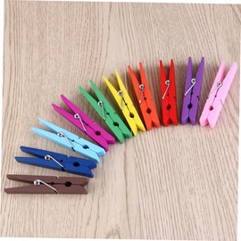 Ounona 40pcs 2.9 Inch Mini Wooden Clothes Pegs in Assorted Colors for Laundry, Crafts and Decoration, Ideal for Indoor and Outdoor Use