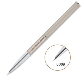 Beaute Galleria 1 Piece Kolinsky Sable Nail Art Liner Striping Brush, for Thin Fine Line Drawing, Detail Painting, Striping, Blending, One Stroke, Acrylic Nail Art Brush (Size: 000#)