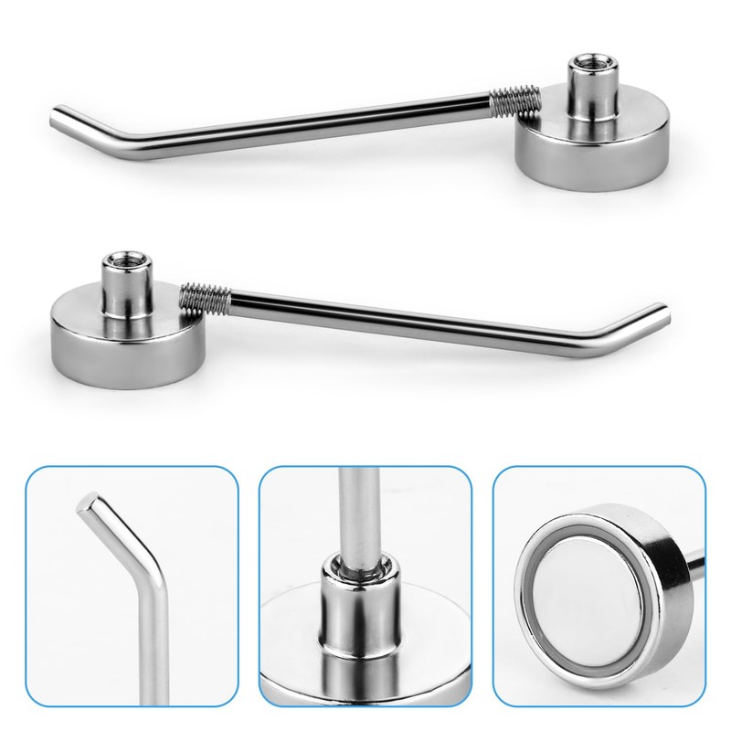 6pcs Magnetic Hooks, 1.7 lb Heavy Duty Magnet Hooks 3
