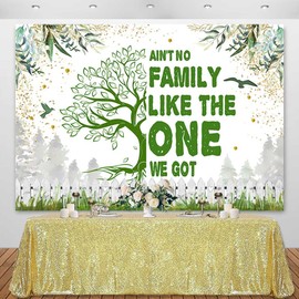Sensfun 7x5ft Family Reunion Backdrop Family Tree Together We are Family Photography Background Green Leaves Glitter Dots Family Gathering Party Decorations Supplies Photo Banner Booth Props