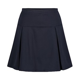 Izod Girls' School Uniform Pull-on Scooter Skirt with Undershorts, Knit Waistband & Functional Pockets, Wrinkle Resistant, Navy Performance, 16
