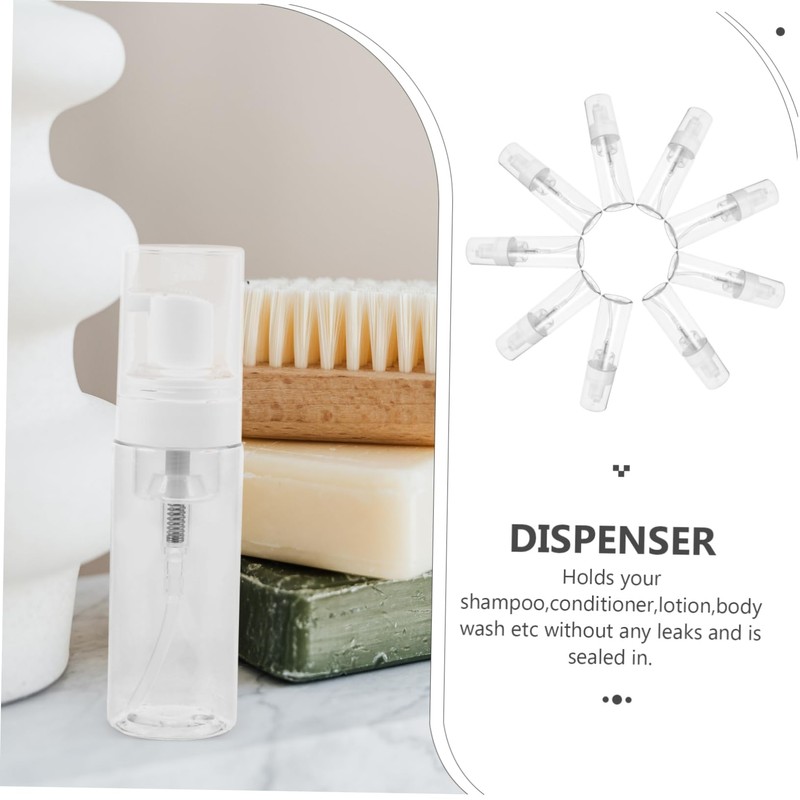 Ipetboom 10 Pcs Clear Mascara Dispenser Automatic Soap Dispenser Foam