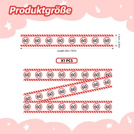 Premium Birthday Barrier Tape, Unique Traffic Sign Decoration, 20 m Length, Ideal for Party Decoration and Gifts (Men & Woman) (60)