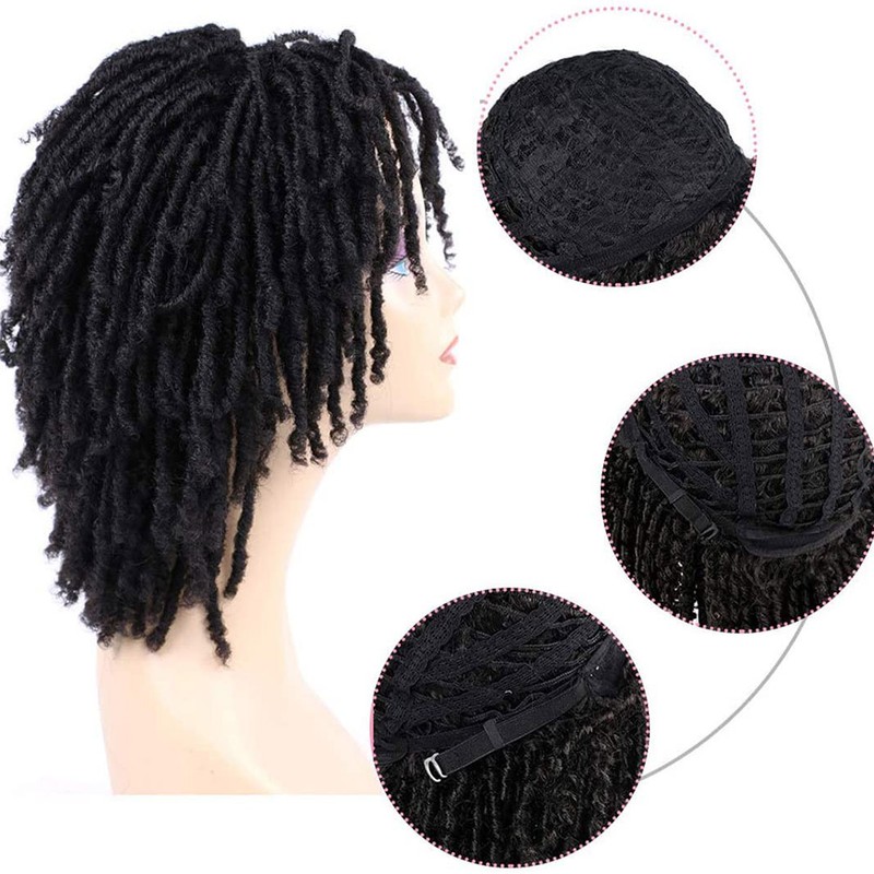 6 Inch Synthetic Dreadlocks Wig Twist Wigs for Black Women