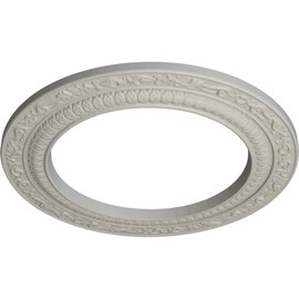 Ekena Millwork CM12ADPCF Andrea Ceiling Medallion, 12"OD x 8"ID x 1/2"P (Fits Canopies up to 8"), Hand-Painted Pot of Cream