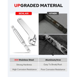 Benlari Inner Shifter Lever Shaft Kit, 304 Stainless Steel Inner Shift Rod Lever Fit for Harley Davidson Touring Electra Glide Road Glide Road King Street Glide 1984-2016 Chrome