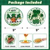 St. Patrick's Day Party 9 Inch Plates Green Shamrocks Gnomes