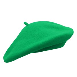 Umeepar Wool French Beret Hat for Women (US, Alpha, One Size, Kelly Green)