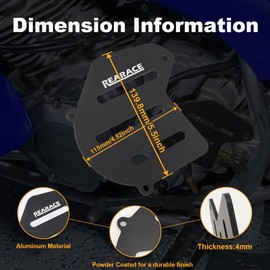 REARACE Front Sprocket Cover Chain Protector Guard Fit for Warrior 350 YFM350X 1987-2004, Raptor 350 YFM350R 2004-2013