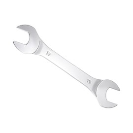 WorkBless Thin Open End Wrench, 17mm x 19mm Metric Chrome Plated High Carbon Steel