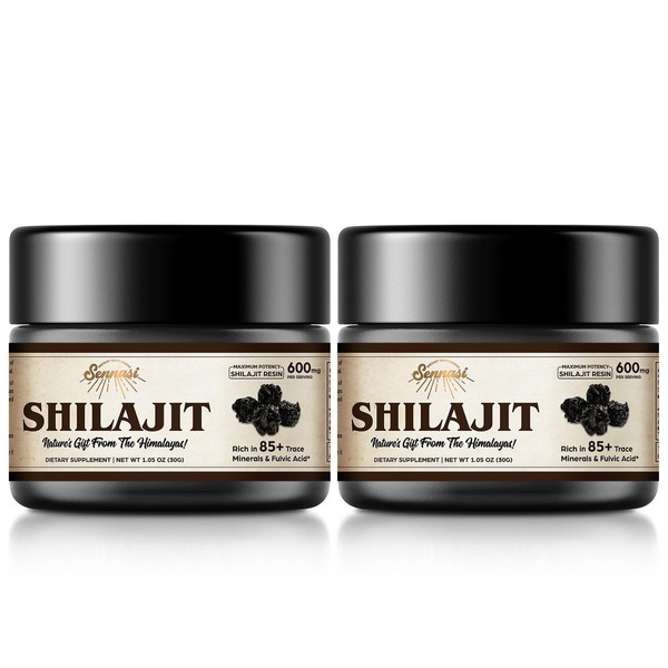 Sennasi Shilajit Pure Himalayan Organic Shilajit Resin - 600mg Maximum