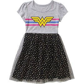Wonder Woman Big Girls Tutu Dress L (10-12)
