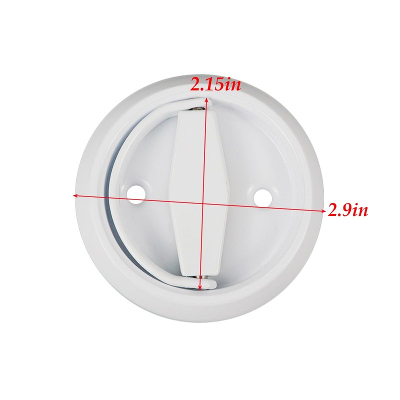 FarBoat 2pcs Round Embeded Hidden Concealed Handles Recessed Flush Pulls