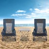 Stonehomy Folding High Back Beach Chair for Adults 2 Pack,