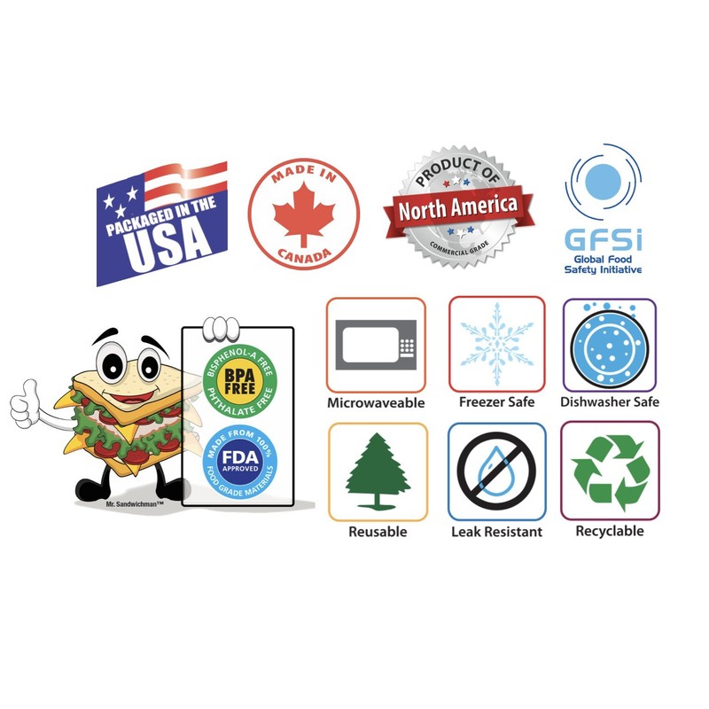 Snap Pak Rectangular Food Storage Set of 25 - Black