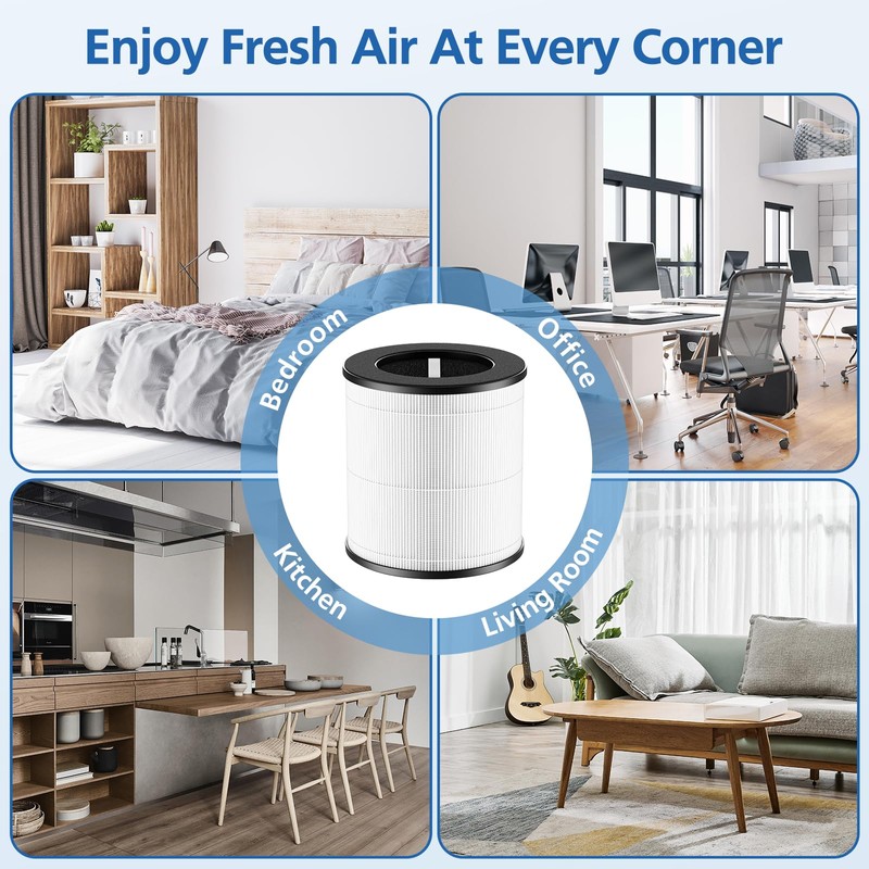 JORAIR D09 Replacement Filter Compatible with Tailulu Air Purifier Cleaner