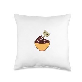 The Proof is in the Pudding Funny Pudding Sign Throw Pillow