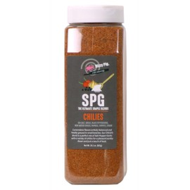 Dizzy Pig SPG Chilies (Salt, Pepper & Garlic) Seasoning Rub (Quart Shaker) - Hand Made in the USA - Seasons Around 120lbs of Food - MSG Free, Gluten Free