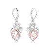 Anatomical Heart Earrings for Women - Silver Gothic Dangle Earrings