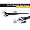 Titan 209 Adjustable Construction Spud Wrench, 8-Inch