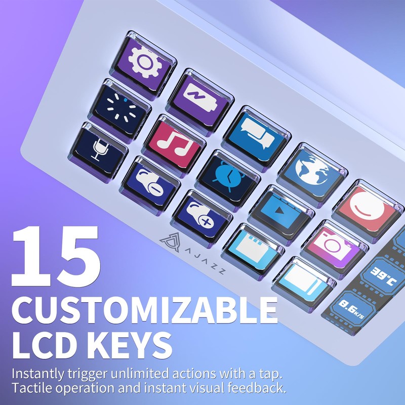 A.JAZZ AKP153 Stream Studio Controller Stream Dock-Type-c con Cable con