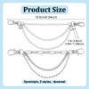 UNICRAFTALE 4Pcs 2 Styles Shoe Charms Chain 16.6cm Multi Layered