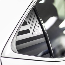 Xinghe for Toyota Camry 2018-2023 American Flag Decal for Rear Side Quarter Window Vinyl Decals, Matte Black Truck Decal Sticker for Toyota Camry