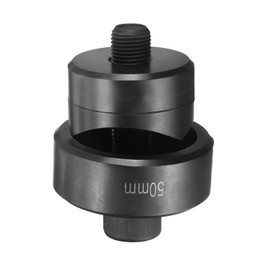 sourcing map Sheet Metal Punch Hole Punch 50mm Bearing Steel Precise Cutting Manual Knockout Kit for Metal Plate Sink Stainless Steel, Black