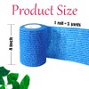 Kuanfine 3 Pack 4 Inches Self Adhesive Bandage Wrap Vet