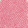 1200pcs 6×6mm Alphabet Beads Transparent Pink Cube Acrylic White Letter