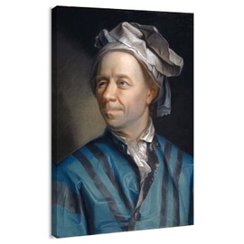 Canvas Print Wall Art - Portrait of Leonhard Euler, 1753 by Jakob Emanuel Handmann - 12x18 inches