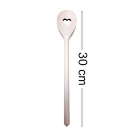 Wooden World 20 x Wooden Heart Spoons Beech Wood 30cm
