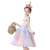 HIHCBF Girls Unicorn Costume Pageant Princess Party Tutu Dress Rainbow