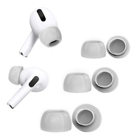 Replacement Earplugs for Airpods Pro with Noise Reduction Hole, Durable 3 Pairs Soft Memory Foma Ear Tips for AirPods Pro, Suitable for Charging (S/M/L, Grey)