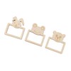 100pcs Wooden Cartoon Animal Photo Frame Decorative Hand Painting Photo