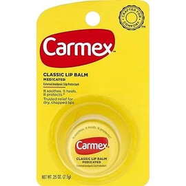 Carmex Bálsamo labial clásico medicado 0.25 oz (paquete de 10)