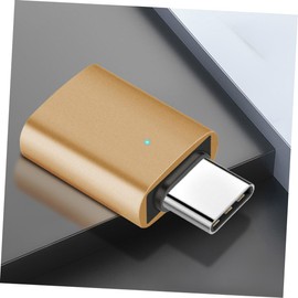 jojofuny 3pcs Type-c USB Adapter OTG Converter for Fast Data Transfer Stylish Indicator Lights Compatible Phones Tablets Laptops Gold Silver Black