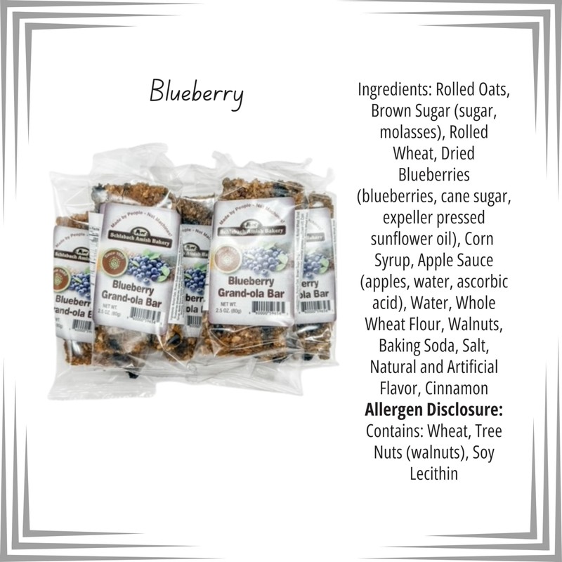 Schlabach Amish Bakery Soft & Chewy Granola Bars, Case Pack