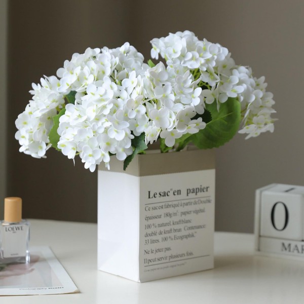 siawadeky Artificial Hydrangea Hydrangea Flower Set of 4, Multiple Silk